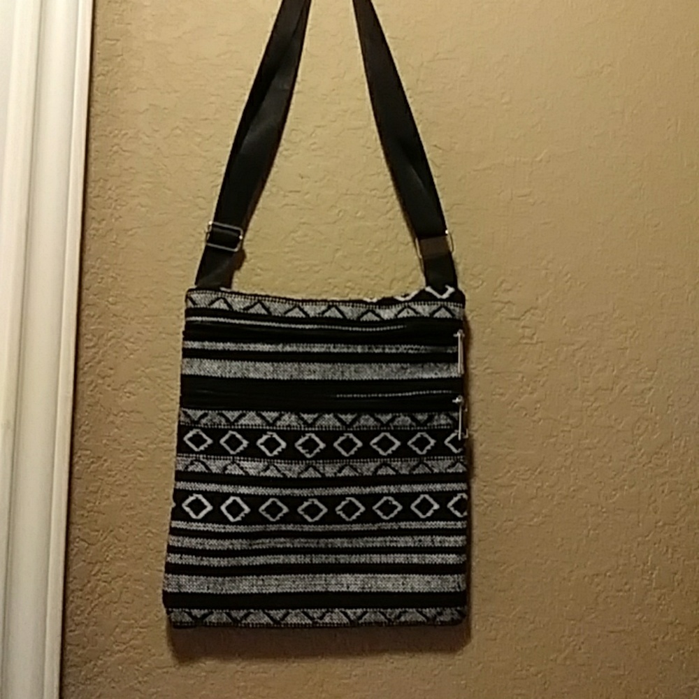 Black cross over purse